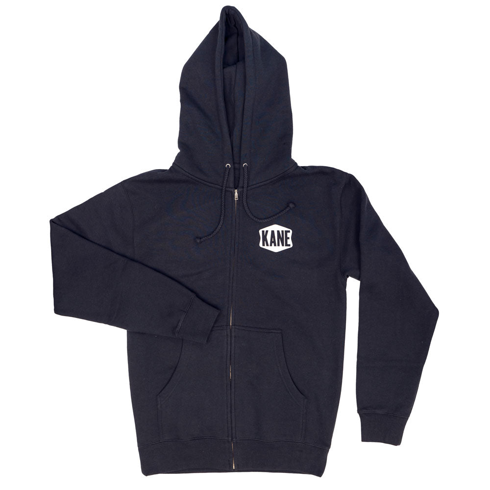 Stamp Logo Zip Hoodie - Navy