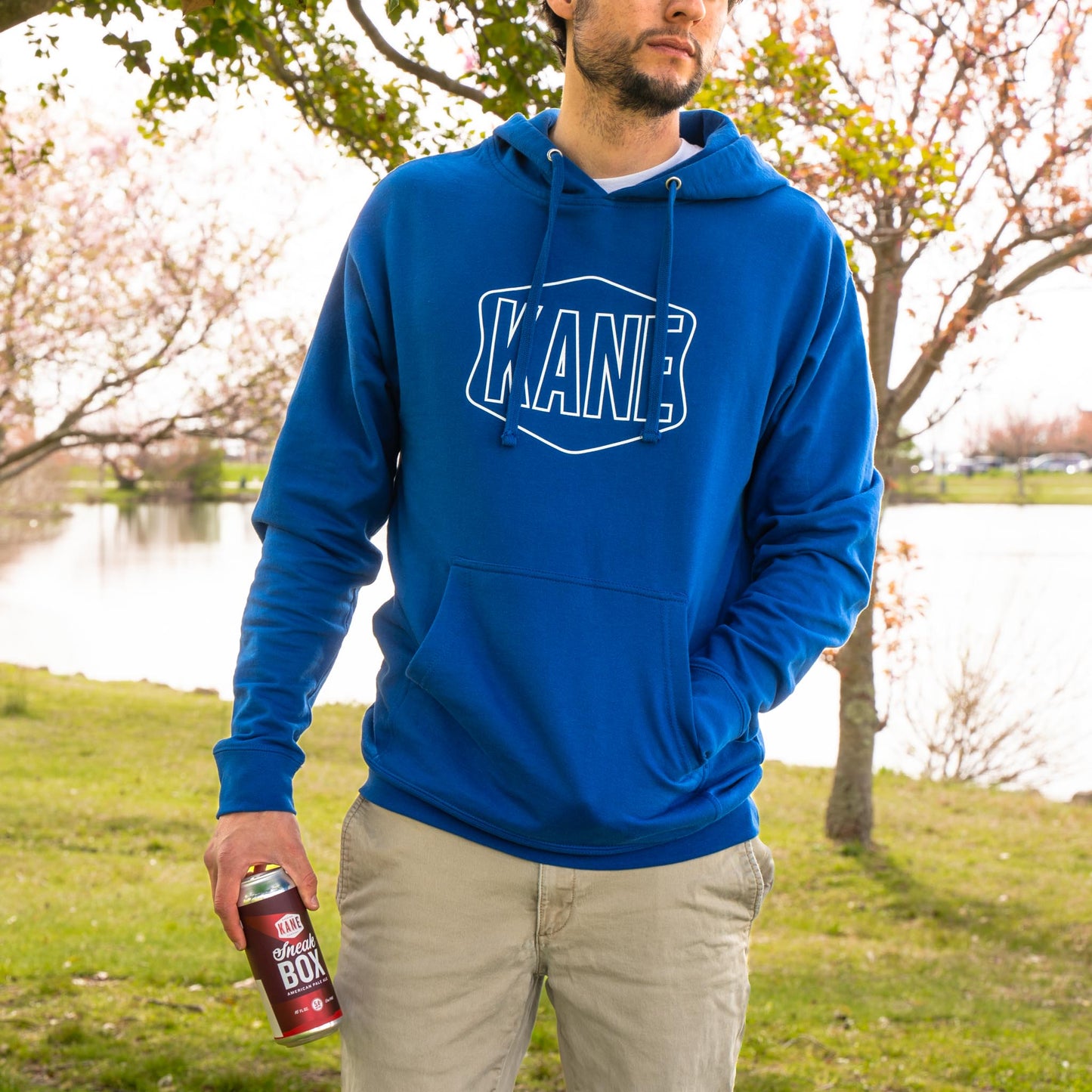 Outline Logo Pullover Hoodie - Royal Blue