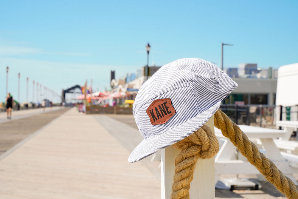 Stamp Logo Patch Conductor Stripe Hat