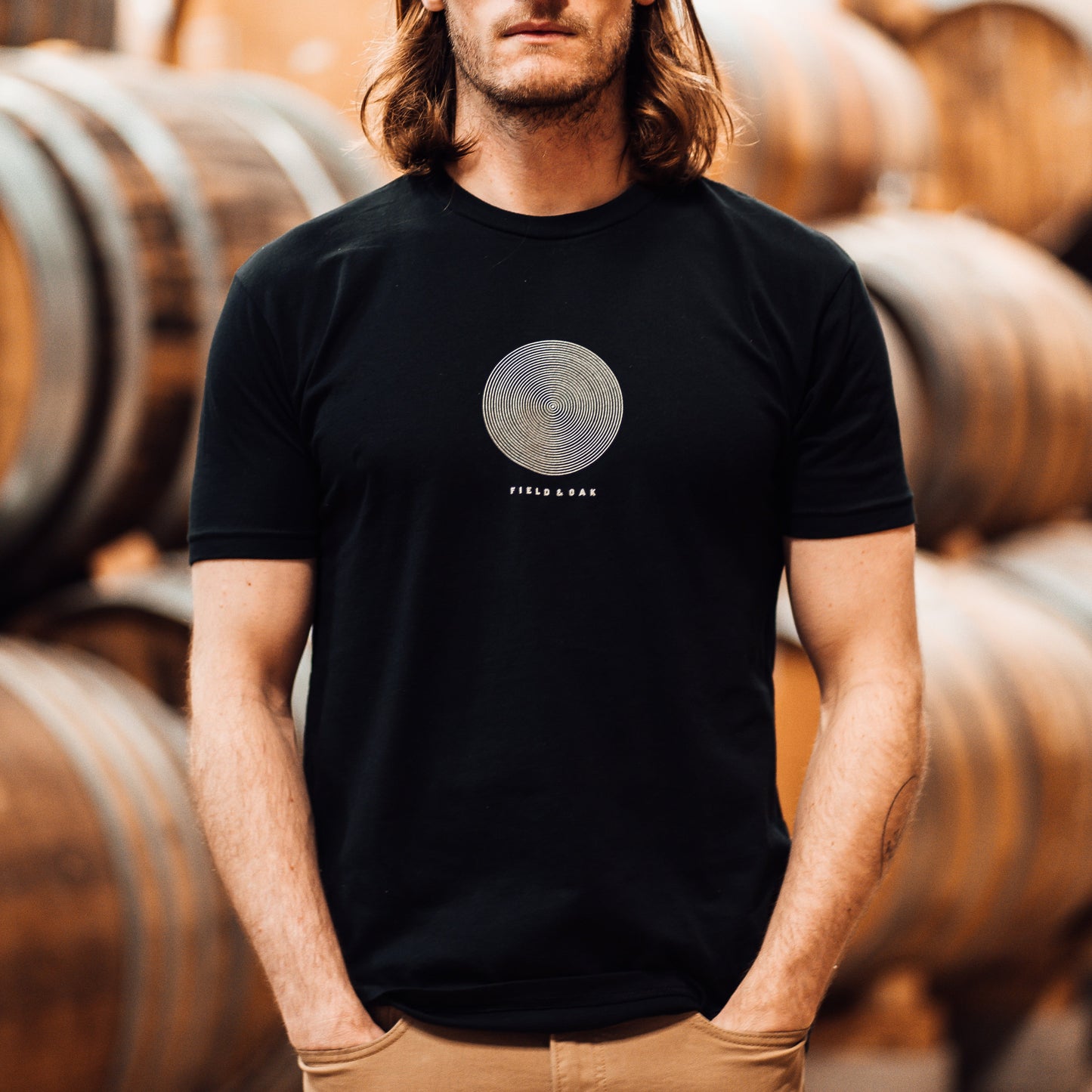 Field & Oak Icon Logo Tee - Black
