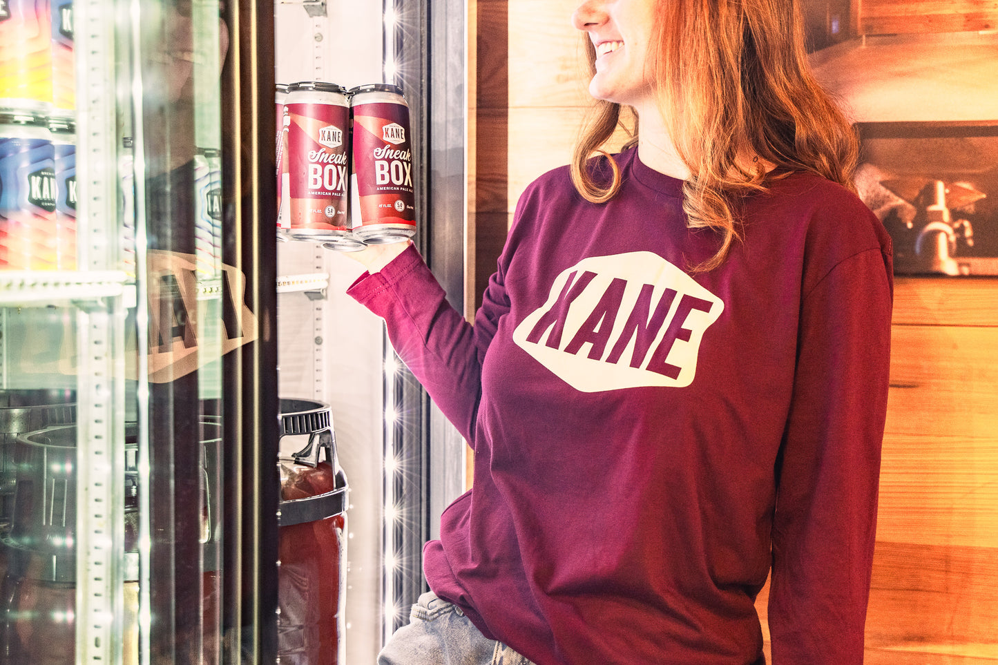 Stamp Logo Long Sleeve Tee - Maroon