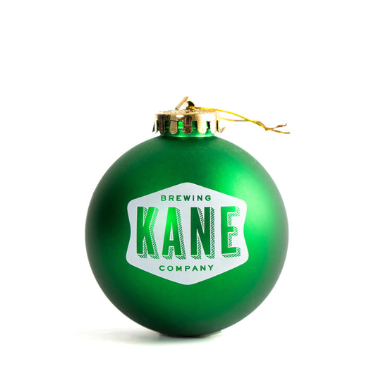 Kane Green Glass Ornament