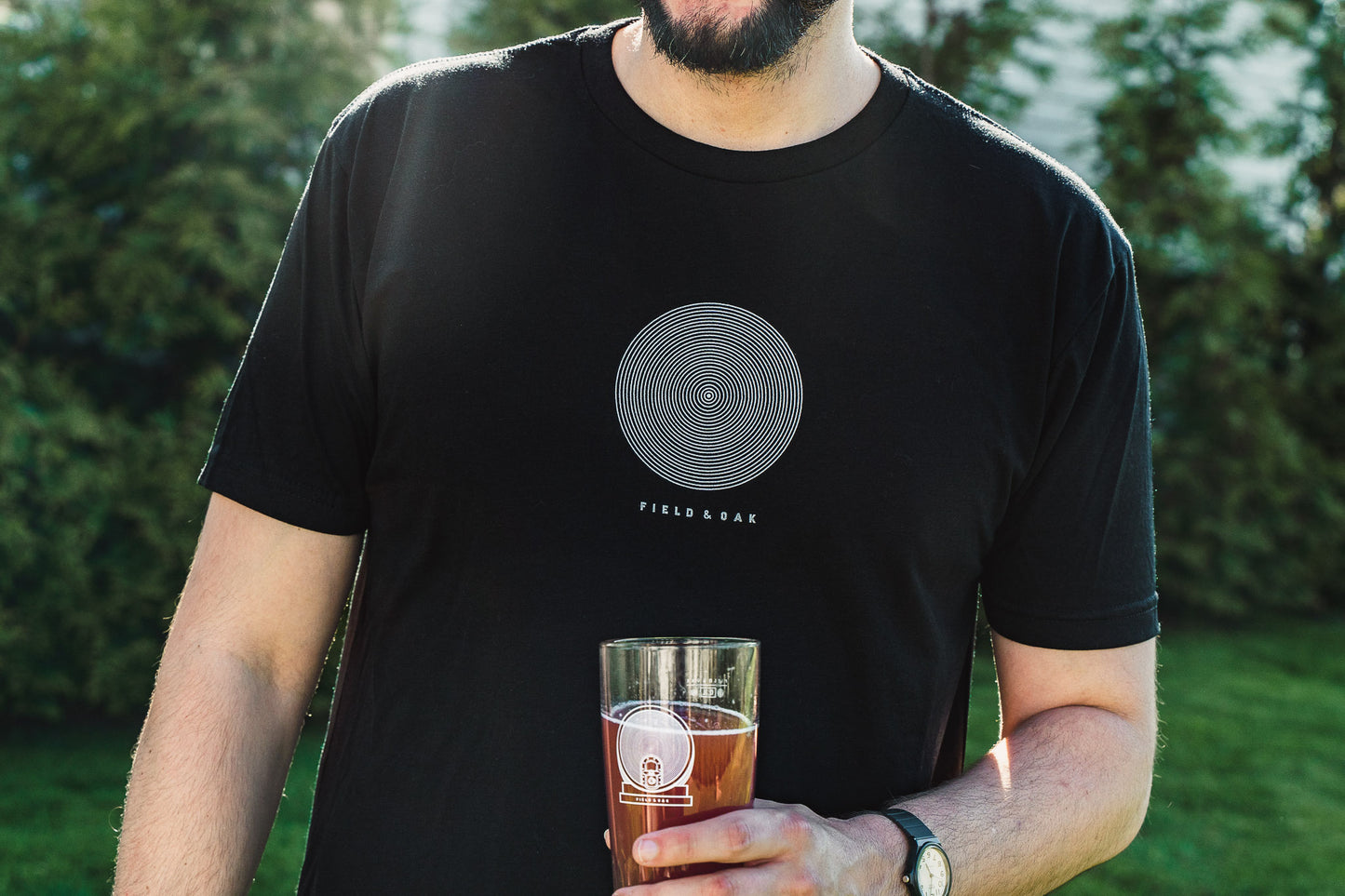 Field & Oak Icon Logo Tee - Black