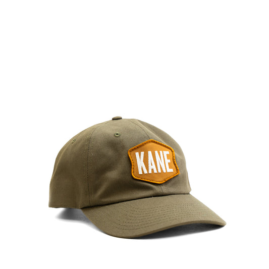 Loden Green Stamp Logo Patch 6 Panel Dad Hat