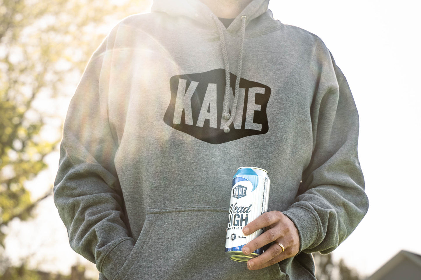 Stamp Logo Pullover Hoodie - Grey Heather